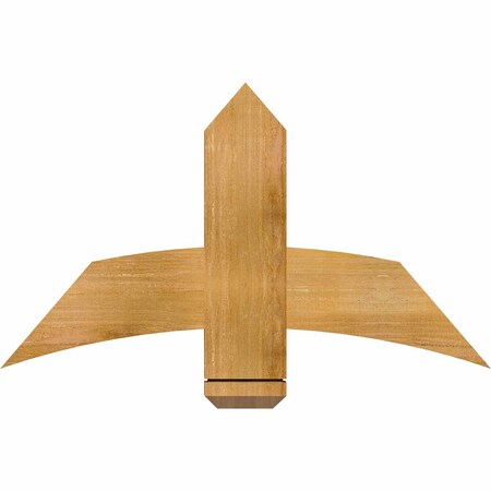 Ekena Millwork Bellingham Rough Sawn Timber Gable Bracket, Western Red Cedar, 36"W x 21"H x 2"D x 6"F, 14/12 Pitch GBW036X21X0206BEL00RWR